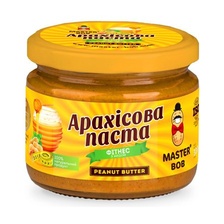 Арахисовая паста Фитнес с мёдом Master Bob, 300г купить в магазине Роса-Фуд