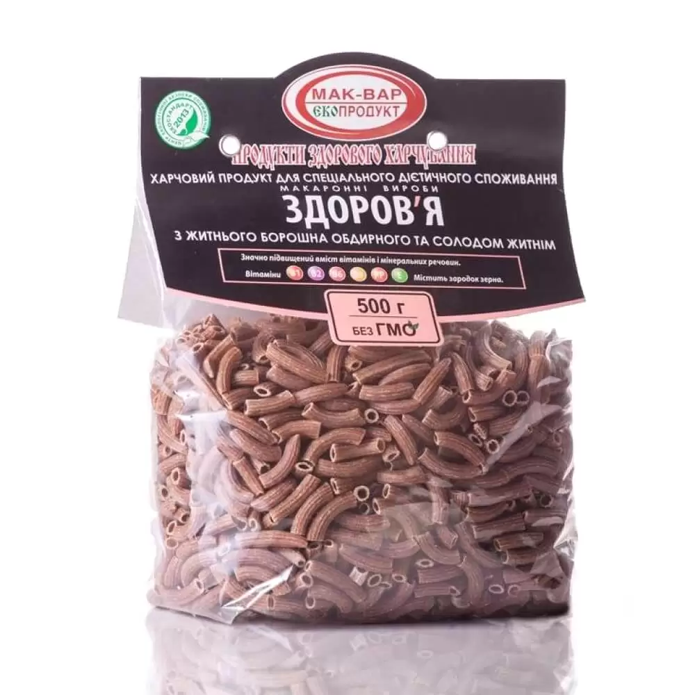 Макароны с проросшим зерном из ржаной муки ЗДОРОВЬЕ №7, 500г купить в магазине