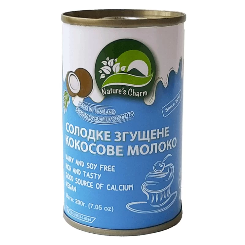 Молоко сгущенное кокосовое Natures Charm 200г / 320г купить в магазине Роса-Фуд