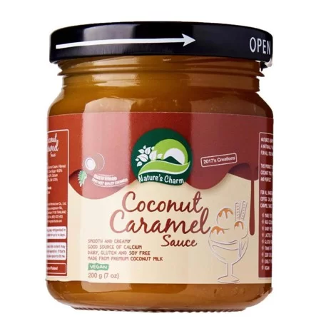 Соус кокосовый Карамельный Natures Charm 200г купить в магазине Роса-Фуд