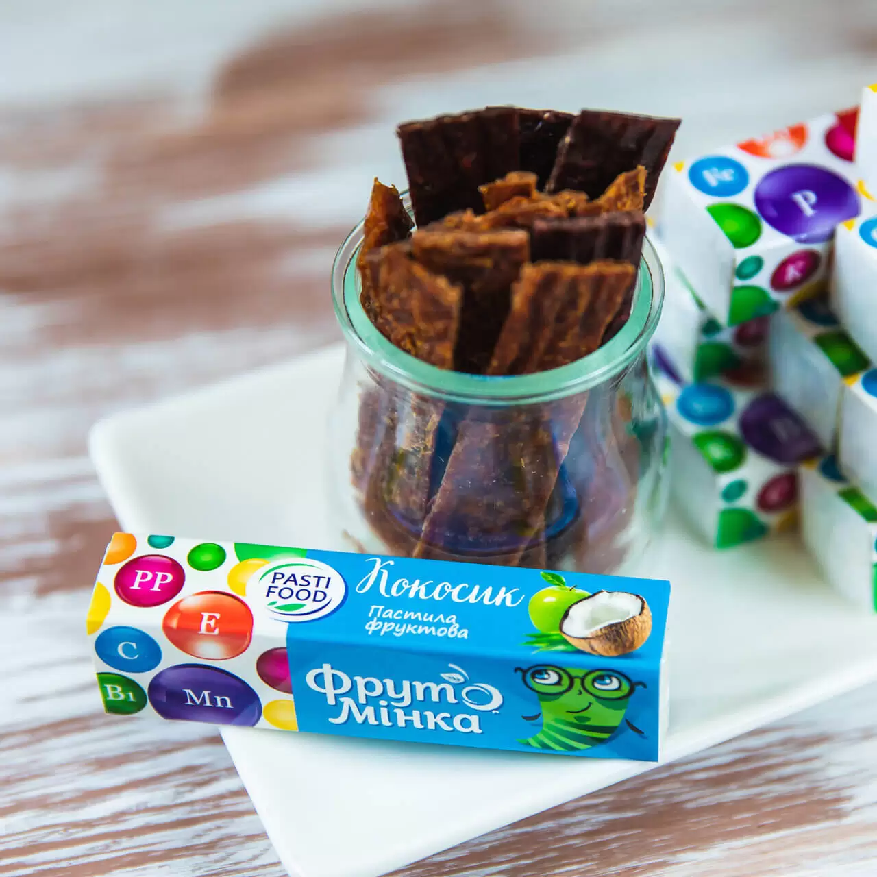 Детская фруктовая пастила Кокосик Pasti Food, 25г купить в магазине Роса-Фуд по лучшей цене