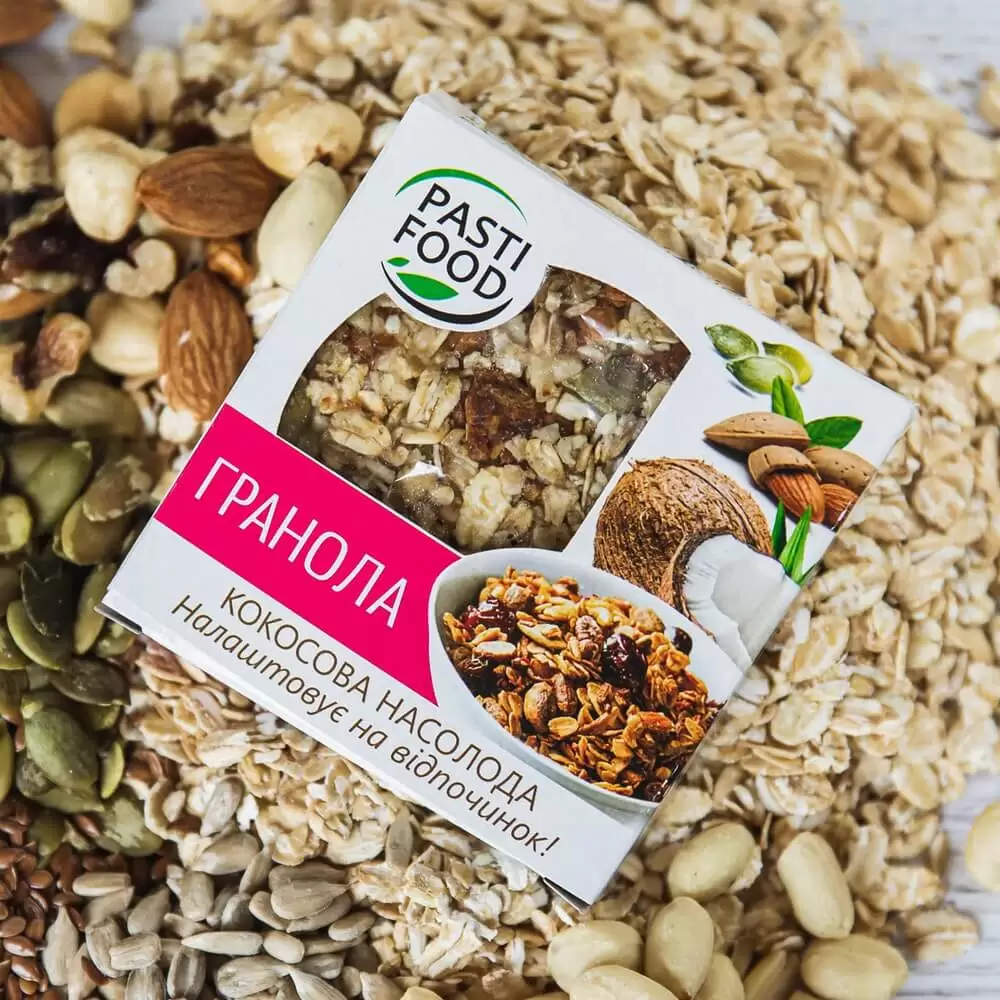 Гранола Кокосовое наслаждение Pasti Food, 40г купить в магазине Роса-Фуд