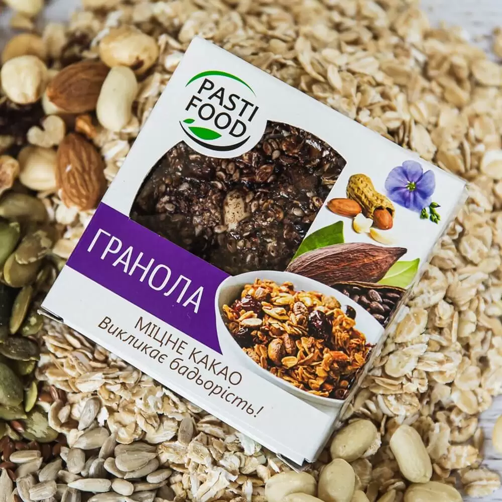 Гранола Крепкое какао Pasti Food, 40г купить в магазине Роса-Фуд