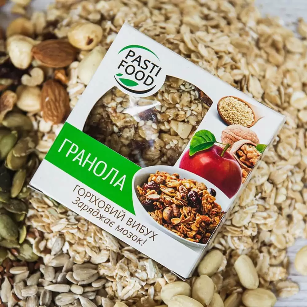 Гранола Ореховый взрыв Pasti Food, 40г купить в магазине Роса-Фуд