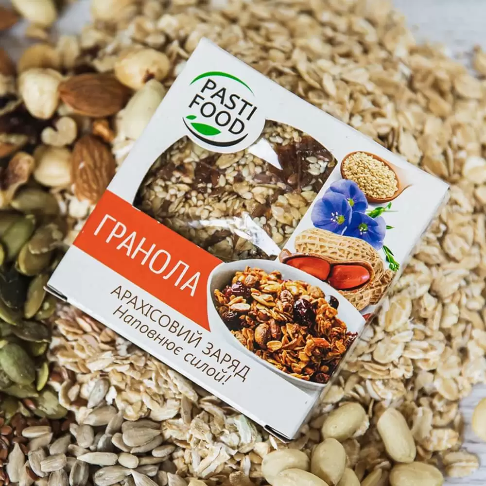 Гранола - таблетка №1 Арахисовый заряд Pasti Food, 40г купить в магазине Роса-Фуд