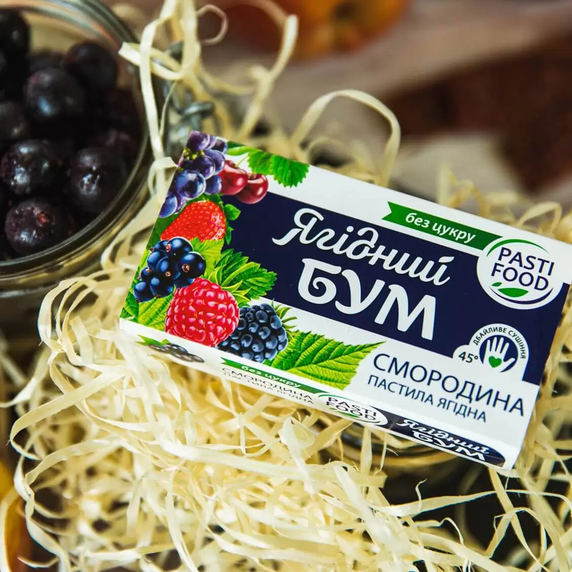 Пастила Яблоко и смородина Pasti Food, 50г купить в магазине Роса-Фуд