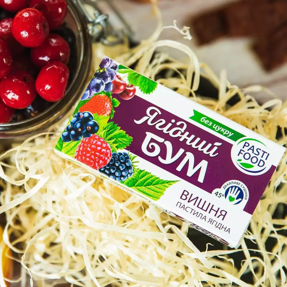 Пастила Яблоко и Вишня Pasti Food, 50г купить в магазине Роса-Фуд по лучшей цене