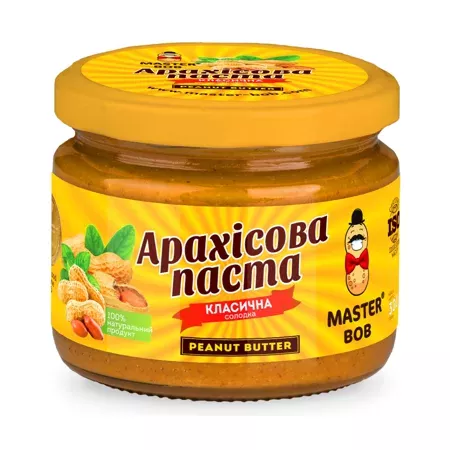 Арахисовая паста Классическая сладкая Master Bob 200г купить в магазине Роса-Фуд