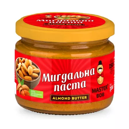 Миндальная паста без добавок Master Bob 200г купить в магазине Роса-Фуд по лучшей цене