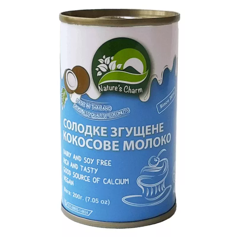 Молоко сгущенное кокосовое Natures Charm 200г / 320г купить в магазине Роса-Фуд