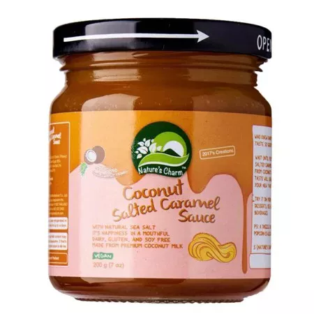 Соус кокосовый Солёная карамель Natures Charm 200г купить в магазине Роса-Фуд