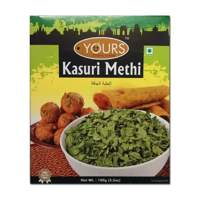 Листья пажитника сушёные Kasuri Methi Yours 100г купить в магазине Роса-Фуд