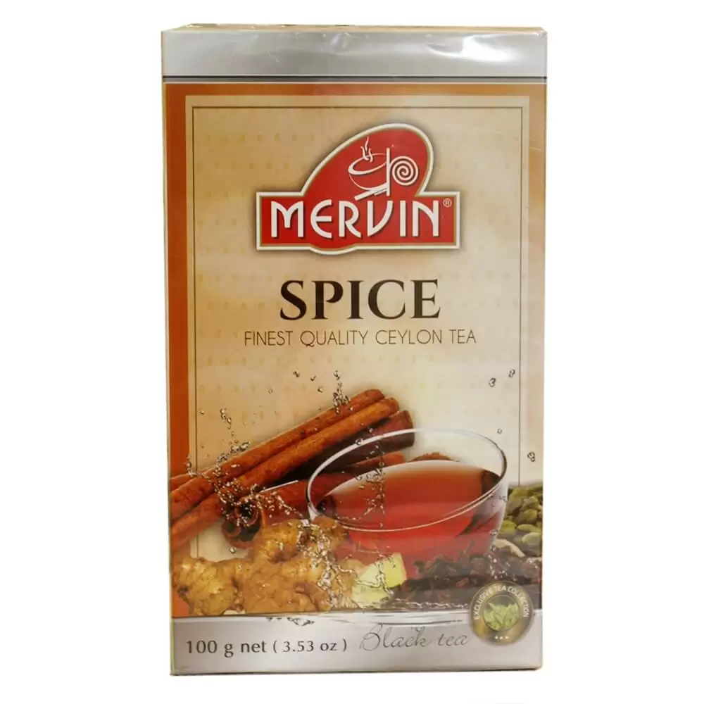 Чай чёрный Спайс со специями Black Tea Spice Mervin 100 грамм купить в магазине Роса-Фуд