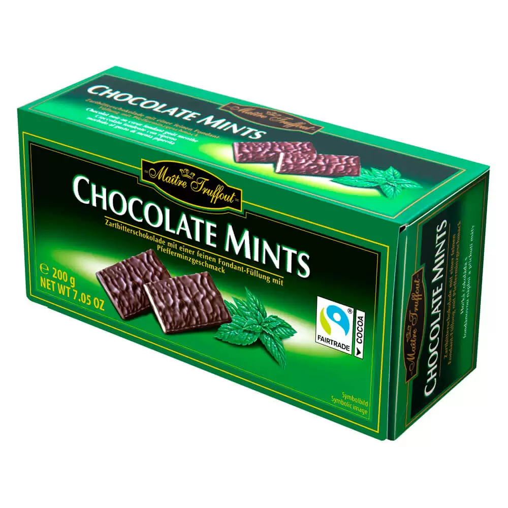 Конфеты Maitre Truffout Chocolate Mints 200 грамм купить в магазине Роса-Фуд
